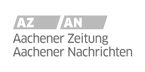Logo der Aachener Zeitung und Aachener Nachrichten in grauer Typografie